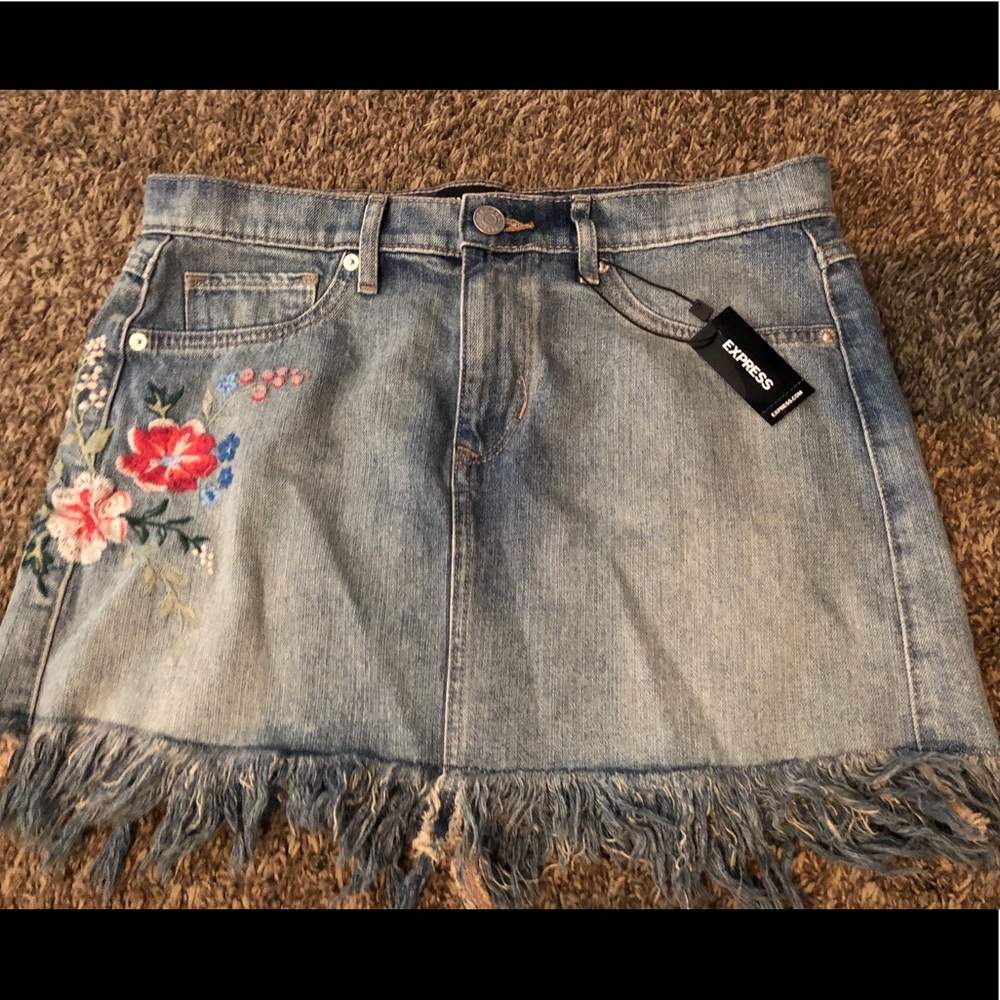 Express denim skirt
